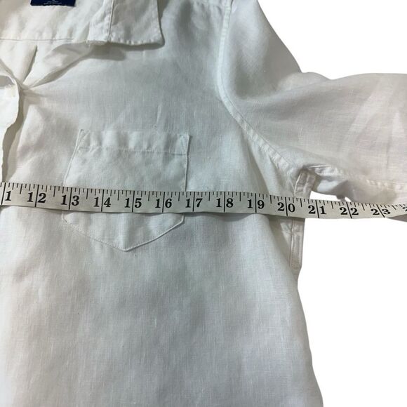 Untuckit Women's Mary Linen Button Front Blouse, 12 - Picture 5 of 9